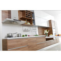 Белый смешанный деревянный цветной кухонный шкаф
